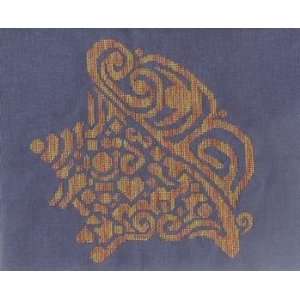  Tribal Conch Shell   Cross Stitch Pattern Arts, Crafts 