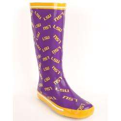 LSU Tiger Womens Scattered Logo Rain Boots  