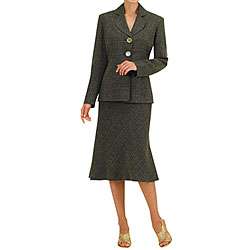 Audrey B Womens Green Skirt Suit  