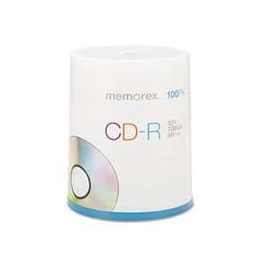  MEM04581 Memorex® DISC,CDR,100/SPIN,52X Electronics
