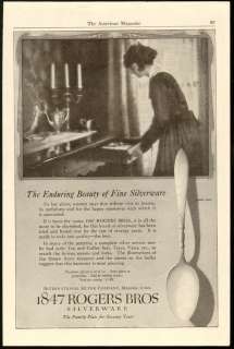 1919 Print Ad 1847 ROGERS BROS Silverware Queen Anne  