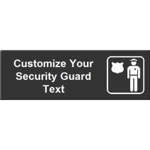  Security Guard Symbol Sign Bugle Heavy Brass, 12 x 4 