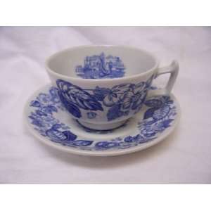   Spode Blue Room Collection Old Salem Cup and Saucer 