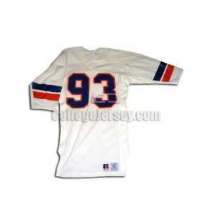  White No. 93 Game Used Boise State Russell Football Jersey 