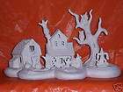 Ceramic Bisque small Halloween Village lights included