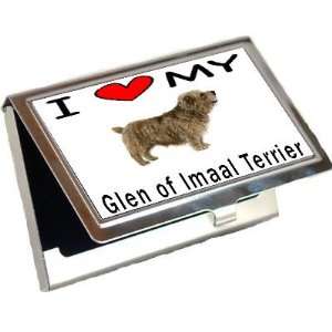  I Love My Glen of Imaal Terrier Business Card Holder 