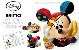 Enesco Disney Romero Britto Collectible Mickey Mouse Cookie Jar 