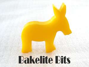   Bits Yellow Donkey Burro Blank for Pin Pendant Button or Charm  
