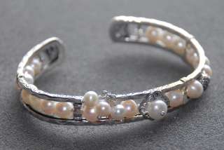 SILPADA Sterling Silver & Pearl Cuff Bracelet   B2310  