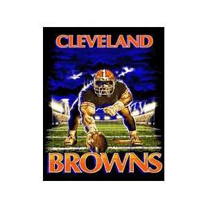  NFL Cleveland Browns 3 Point Stance Afghan Blanket Sports 