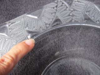 10 1/2 Old LALIQUE France CHANTILLY Glass Coupe Bowl  