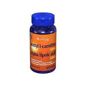  Vitamin World Acetyl L Carnitine Free Form Alpha Lipoic 
