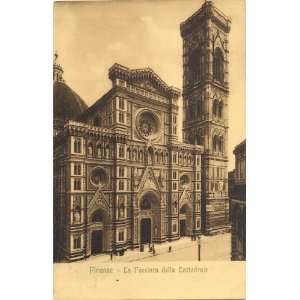   Postcard Facade of the Cathedral Florence Italy 