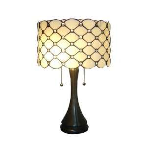  22 Modern Tiffany Style Jeweled Barrel Table Lamp