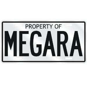  NEW  PROPERTY OF MEGARA  LICENSE PLATE SIGN NAME