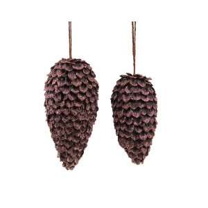   Country Large Glittery Brown Pinecone Christmas Ornaments Everything