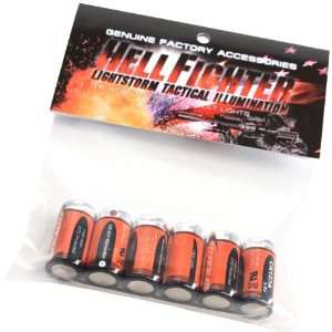   HellFighter 6 Pack 3 Volt Lithium CR 123 Batteries