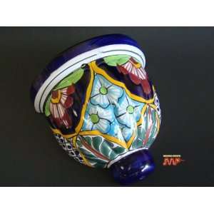 TALAVERA Ceramic Scone Wall Planter Pottery 8 (Flower Designs)   Dia 