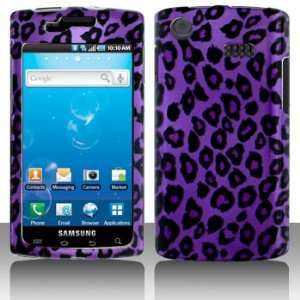 Samsung i897 Captivate Purple Black Leopard Case Cover Protector (free 