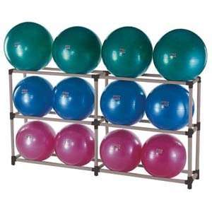  Power Systems 12 Ball Stability Ball Storage Rack Sports 