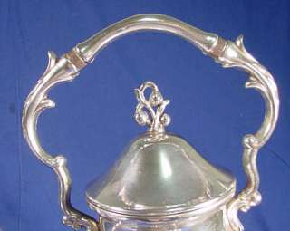 Old/Heavy Silver Plated On Copper Hot Water Kettle W/Stand  