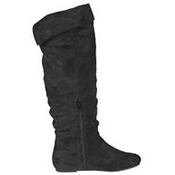 Story Womens Flat Faux Suede Knee high Boots  