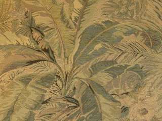 MILL CREEK TROPIC TAPESTRY PALMS GREEN BLACK GOLD BTY  