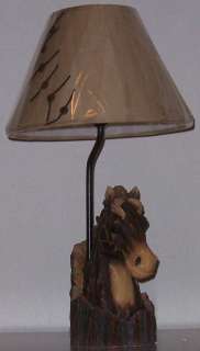 Table Lamp Horse Head DriftWood 60 watt NEW  