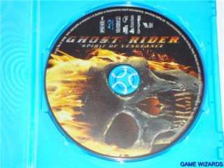 Ghost Rider Spirit of Vengeance (Blu ray + CASE) *See Details* Unused 