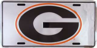 Georgia Bulldogs Mirror Finish Metal License Plate Tag  