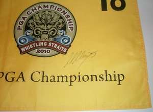 MARTIN KAYMER SIGNED 2010 PGA CHAMPIONSHIP PIN FLAG PSA  