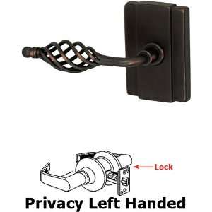  Privacy basket left handed lever with small square plate 