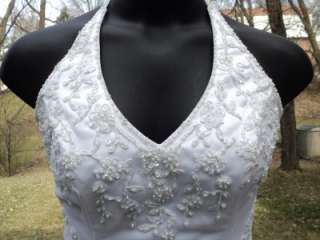 New Alfred Angelo White 16 Wedding Bridal Gown Dress Lace Destination 