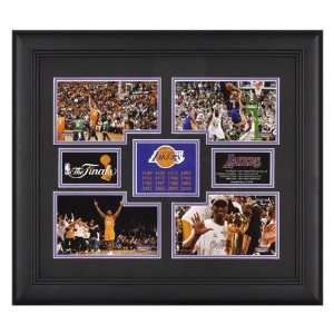 Los Angeles Lakers Framed 4 Photograph Collage   2010 NBA Championship 