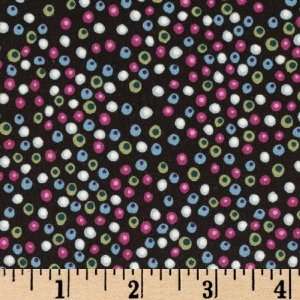  45 Wide Penelope Speckled Dots Black Fabric By The Yard 