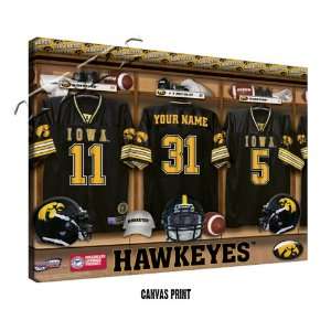 Iowa Hawkeyes Personalized Football Locker Room Print  
