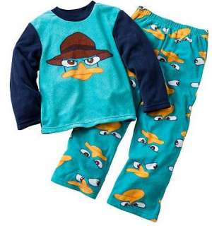 PHINEAS and & FERB PERRY AGENT P Pajamas pjs Shirt Pants 4 6 8 10 