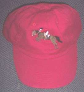 NWT Jumping Horse Riding Red Ball Cap Hat  