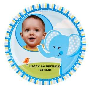   Elephants 1st Birthday Personalized Dinner Plates (8) Toys & Games