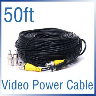   CCTV Camera Video Power Extension Cable Wire 50 ft BNC 3jd  