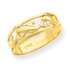 Jewelry Adviser 14K Triple Dolphin Band Ring