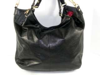 Coach 15958 Black Leather Madison Large Tote Womens Handbag Purse 