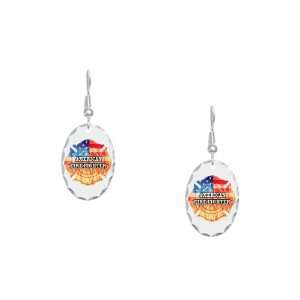    Earring Oval Charm American Firefighter Artsmith Inc Jewelry