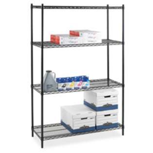 SPR Product By Lorell   Add On Unit f/Wire Shelving 4 Shelves/2 Pos 48 