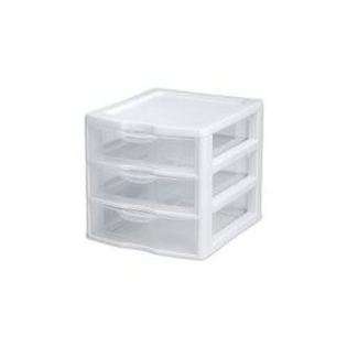   Stackable Sterilite 2073 ClearView 3 Drawer Unit 