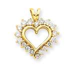 Jewelry Adviser pendants 14k Yellow Gold Diamond Heart Pendant Diamond 