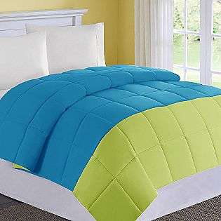 Comfort Classics Colorblock Microfiber Down Alternative Comforter Full 