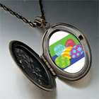 Pugster Colorful Easter Eggs Pendant Necklace