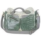 Amy Kathryn Hydrangea Olive Messenger Diaper Bag with Changing Pad by 