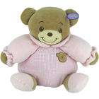 Russ Baby Bow Rattle Plush Teddy Bear in Pink by Russ